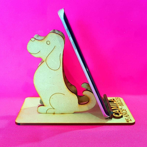 Imagen 6 de 10 de 20 Porta Celular Perrito Soporte Fibrofacil Souvenirs Mdf