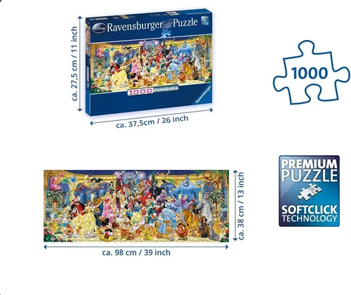Rompecabezas Panorámico Ravensburger Disney (1000 Piezas)
