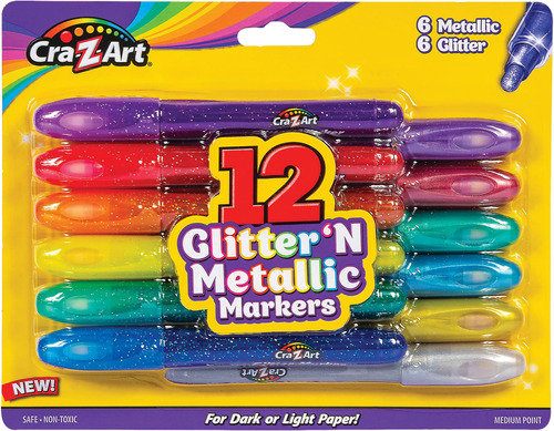 Marcadores Metálicos Cra-z-art Glitter N, Colores Surtidos,