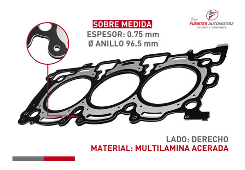 Junta Cabeza Multilamina Derecha Chevrolet Blazer 3.6 2021