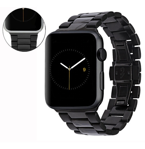 Correa Acero Case Mate Compatible Con Apple Watch 44mm Negro
