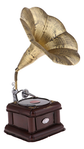 Decoração Vintage Fonográfica Dourada