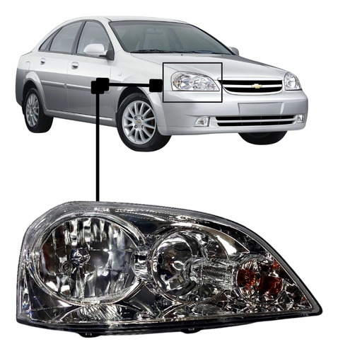 Faro Delantero Derecho Chevrolet Optra 1.8 2003-2008