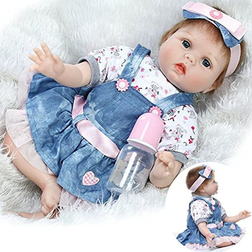 Reborn Baby Doll Girl 22 Pulgadas 55 Cm Realista Vinilo S