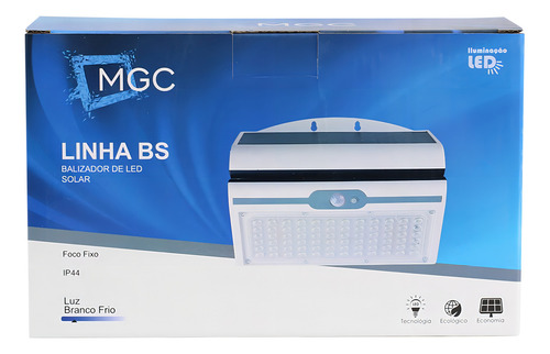 Luminária Solar Arandela 72 Leds Externa Jardim Com Sensor 110v/220v