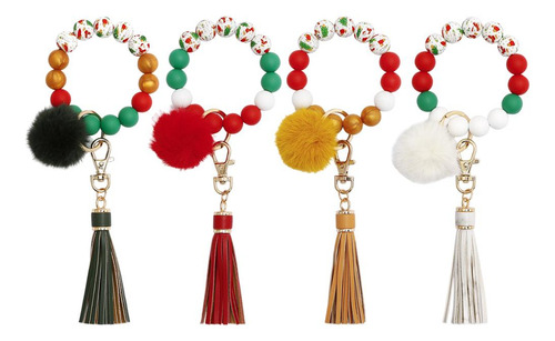 Llavero De Silicona Pulsera Con Cuentas Wrislet Llavero De