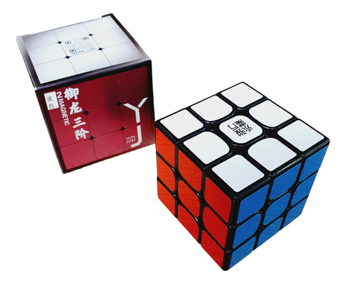 Cubo Rubik 3x3 Yulong Magnetico Negro Yj Moyu Speedcube 