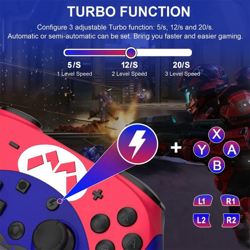 Mini Controle S600 Compatível Com Switch E Lite Wake Up C65m