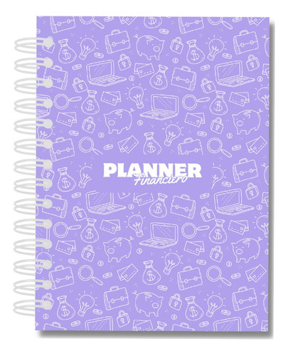 Agenda Planner Financiero Anual Sin Fechas - Morado