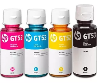 Kit 4 Botellas Tinta Hp Gt52 Gt53 Color Ink Tank 115 315 415