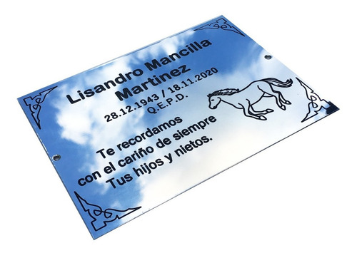 Imagen 8 de 10 de Placa Grabada En Metal Bronce, Homenaje, Recordatoria. 15x10