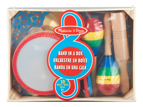 Set musical Melissa & Doug Band-in-a-Box con 10 instrumentos