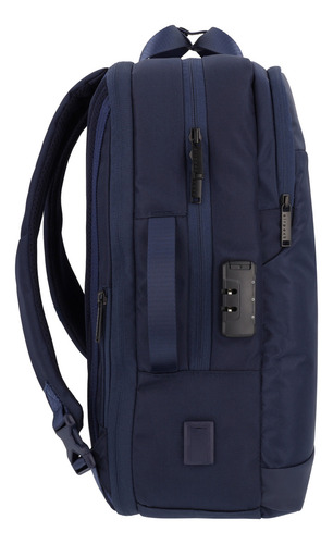 Mochila Ejecutiva Escolar Portalaptop Vanguard Vibe Color Azul Diseño De La Tela Lisa
