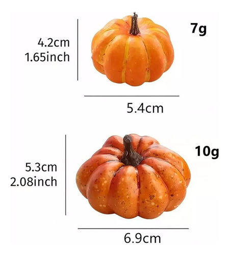 9 Calabazas Artificiales Para Decoración De Halloween