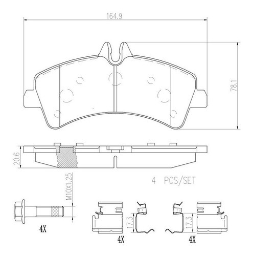 Balatas Trasera/ Vw Crafter Van Pasajeros 2017-2018 Cerámica