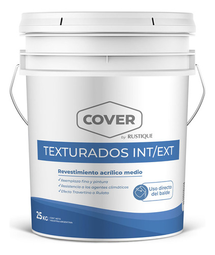 Revestimiento Texturado Cover Medio Rustique 25kg- Prestigio