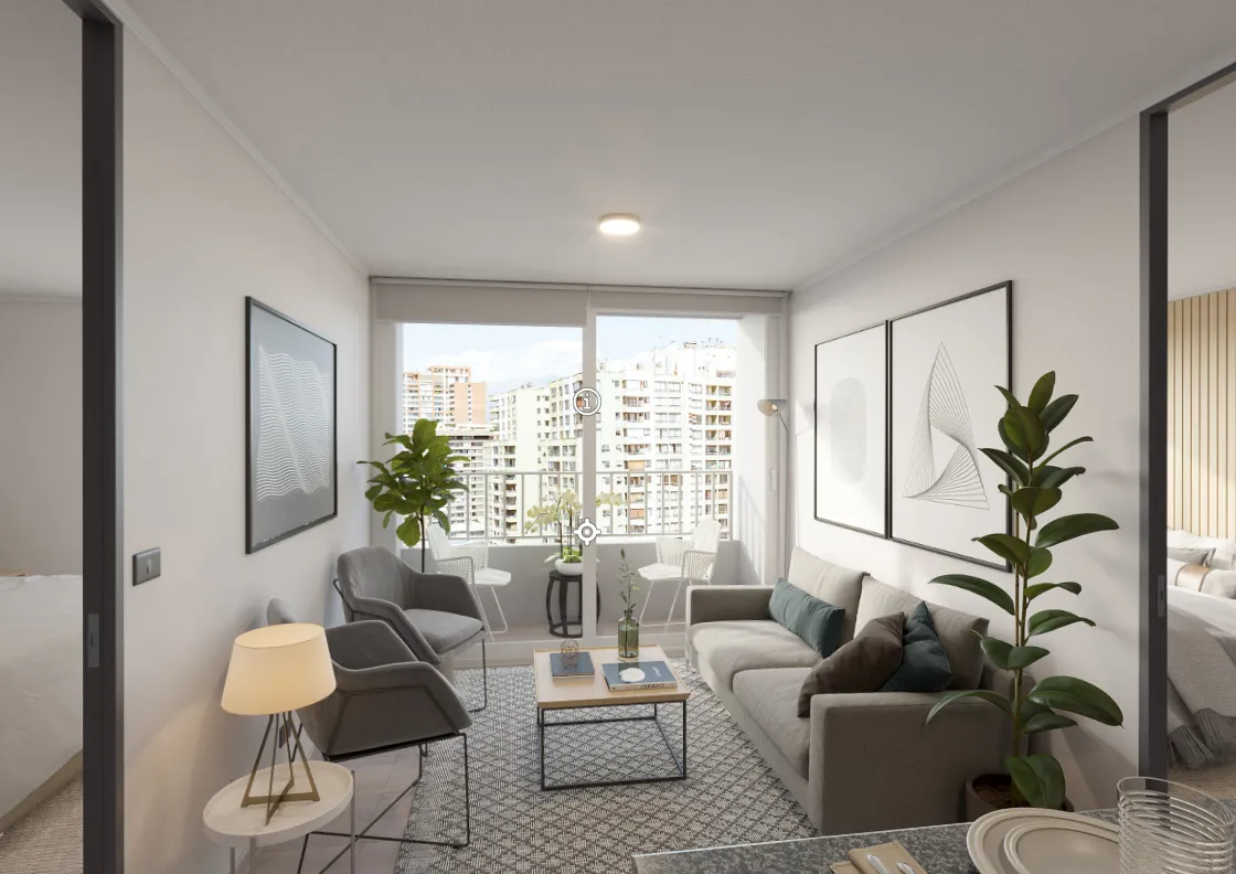 Imagen 4 de 18 de Depto Nuevo 2d+1b En Santiago Desde Uf 2.824 Bono Pie 10%