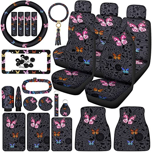 Fundas De Asiento De Mariposa Juego Completo Mujeres, A...