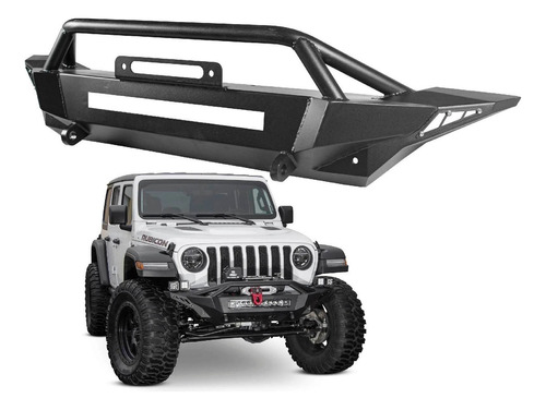 Defensa Bumper De Acero Roca Base Winch Jeep Jl 2018-2024