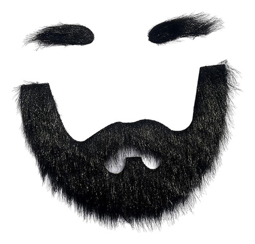 Conjunto De Cejas Y Barba Postizas, Accesorios Para Negro