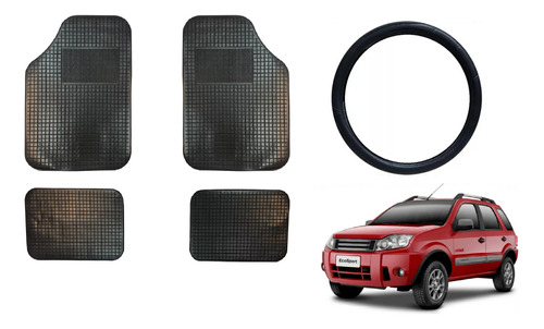 Cubre Alfombra 4 Piezas Auto + C/ Volante 38 Ford Ecosport