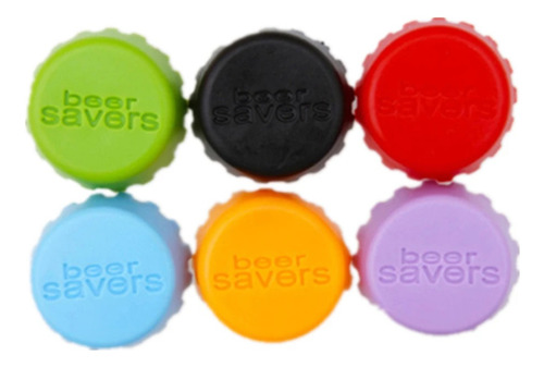 Juego De 6 Tapas De Botella De Silicona Reutilizables, Tapa