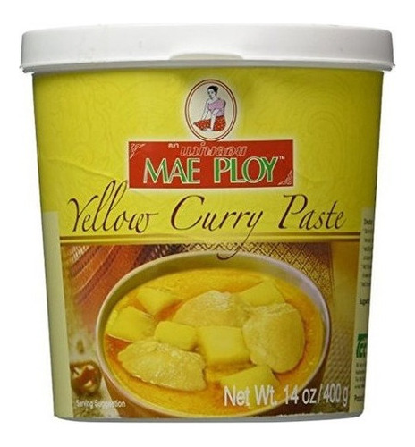 Pasta De Curry Amarillo Tailandés Mae Ploy - Tarro De 14 Oz
