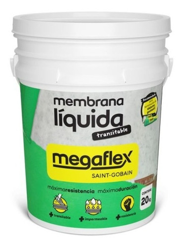 Imagen 1 de 3 de Membrana Liquida Fibrada Megaflex X 20 Kg