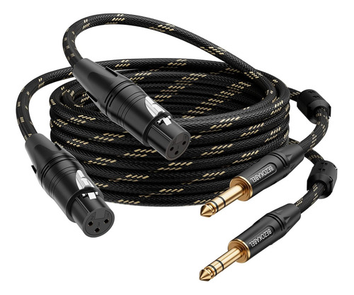 Cable Xlr A 1/4, Cable Xlr Hembra A 1/4 De 25 Pies, Paquete 