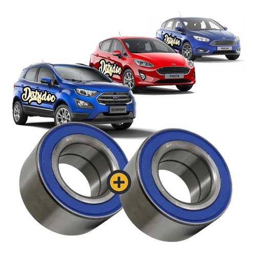 Kit X2 Rulemanes Delanteros Ford Ecosport Fiesta Focus C/abs