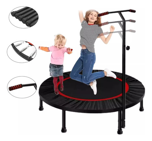 Trampolín Para Ejercicio Fitness Con Barra Brincolín