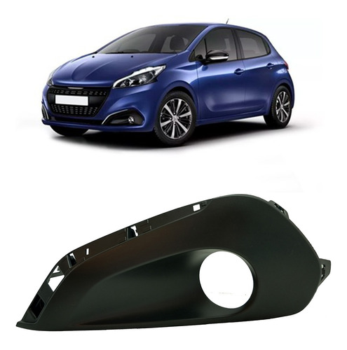 Moldura Farol Milha Esquerdo Peugeot 208 2016 2017 2018