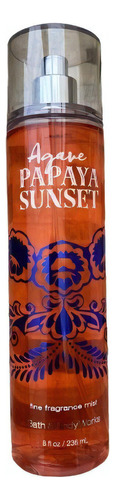 Body Mist Bath And Body Agave Papaya Sunset Volumen De La Unidad 236 Ml