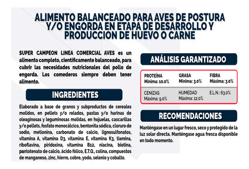 Nutrigafer Linea Comercial Alimento Aves Productoras 40 Kg