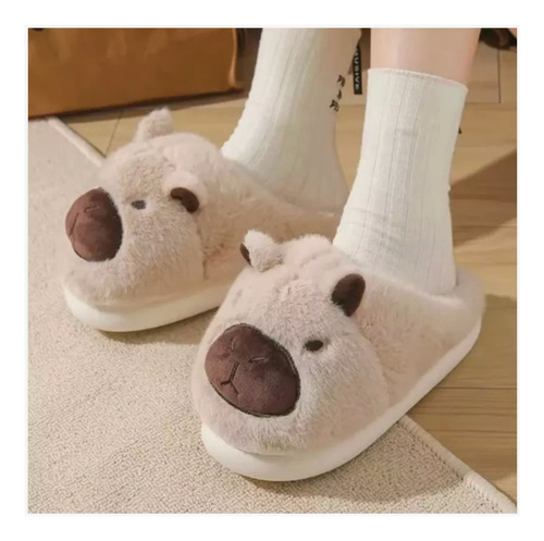 Pantuflas Capibara Niños Felpa Suave Cómodo Invierno 22-35