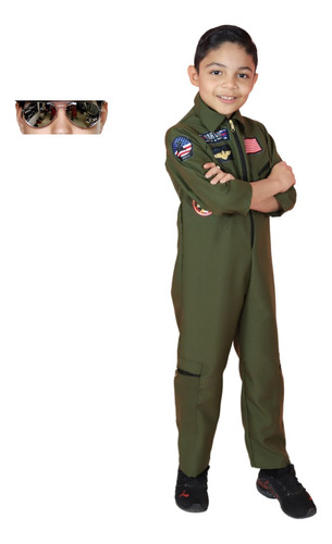 Disfraz Piloto Aviador Top Gun Maverick Infantil Niño