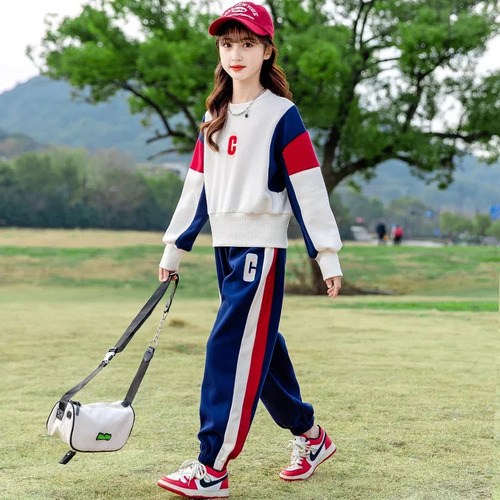 Conjunto De Ropa Deportiva De Moda Para Niñas De Manga Larga