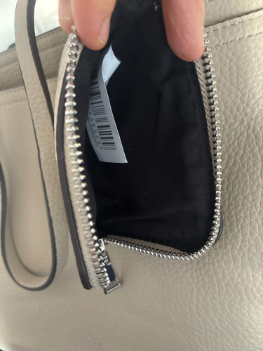 Cartera Parfois Beige Grande Con Monedero Usado Muy Bueno Beige Lisa Níquel Beige (Usado)