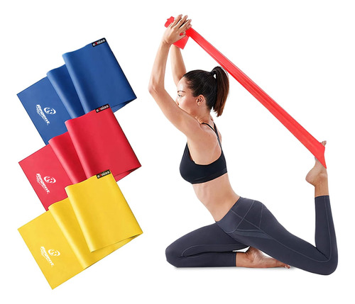 Set De 3 Bandas Resistencia Elasticas Yoga Theraband