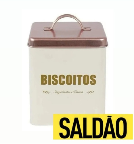 Lata Grande Biscoito Porta Mantimentos Retrô - Defeitinhos