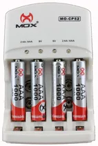 Comprar Carregador De Pilhas Mox-52 Com Pilhas Aaa