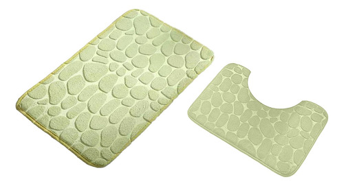 Juego De 2 Alfombras De Baño De Espuma Viscoelástica En Form