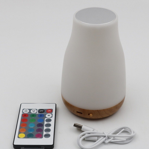 Wh Luz Nocturna Atmósfera Colorida Grano Madera Control