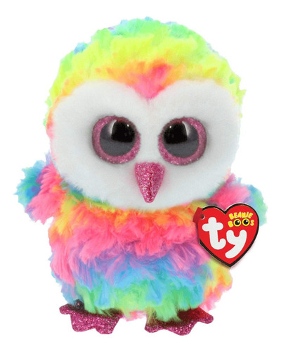 Tij Peluche Buho Owen Ty 19cm Beanie Boos Lechuza Babies