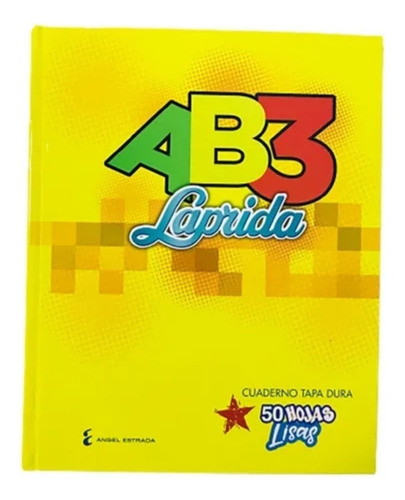 Cuaderno Escolar 19 X 23,5 Laprida Ab3 Tapa Dura 50 Hojas Color Tapa Amarillo lisas