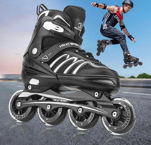 Patins Roller. Semi Profissional -125 Kg Adulto Calça Até 42