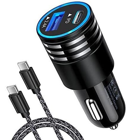 Cargador Carro Abcpow Bc04-pd 18w Usb C Compatible -negro