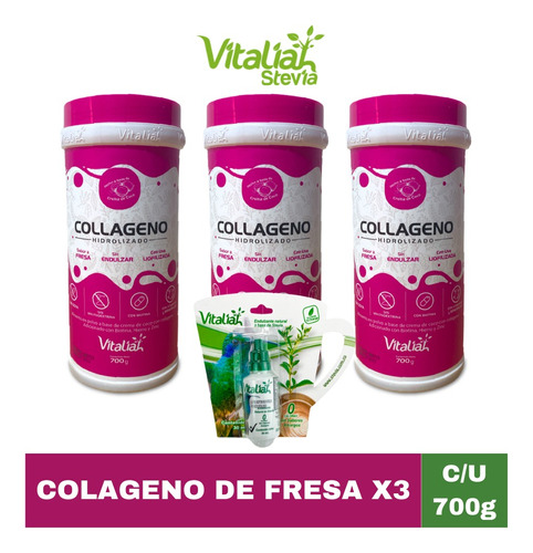 Colageno Fresa Vitaliah - g a $63