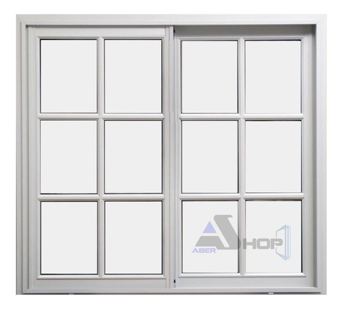 Ventana Aluminio 120x110 Vidrio Repartido Abershop