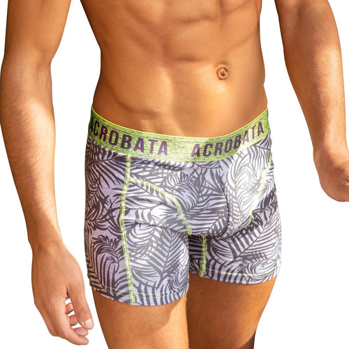 Boxer Acróbata 5054 De Algodón & Lycra Palmeras